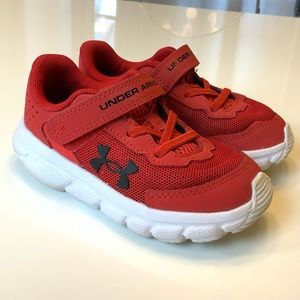 Under Armour Sz 7 Red Assert 8 Running Sneakers Shoes Baby Toddler